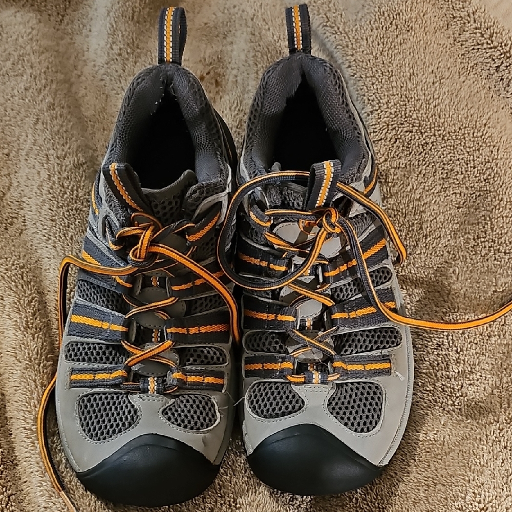 KEEN Gray and Orange Athletic Shoes